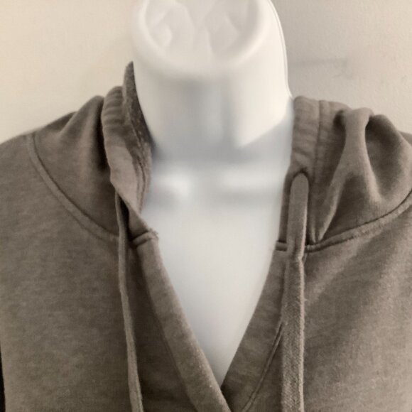 Cropped Fleece Gray Hoodie SO Lounge Life Sweatshirt  Medium Trendy - Picture 5 of 10